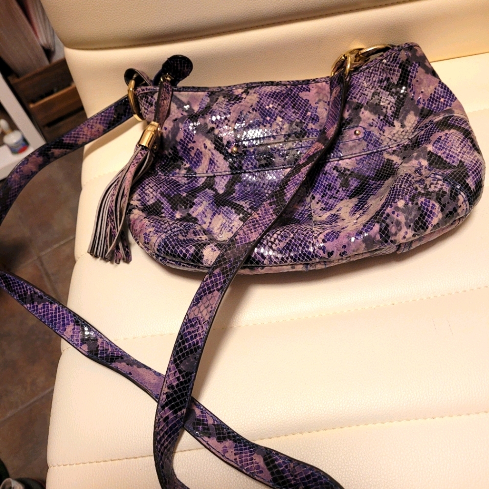 B. Makowsky Purple Snake Crossbody